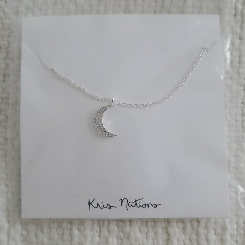 Kris Nations crescent moon sterling Necklace